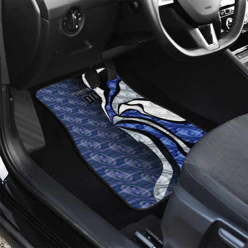 Personalised North Melbourne Kangaroos Car Mats Trippy Psychedelic Abstract Art Mascot Football Fans