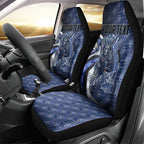 Personalised North Melbourne Kangaroos Car Seat Cover Trippy Psychedelic Abstract Art Mascot Football Fans