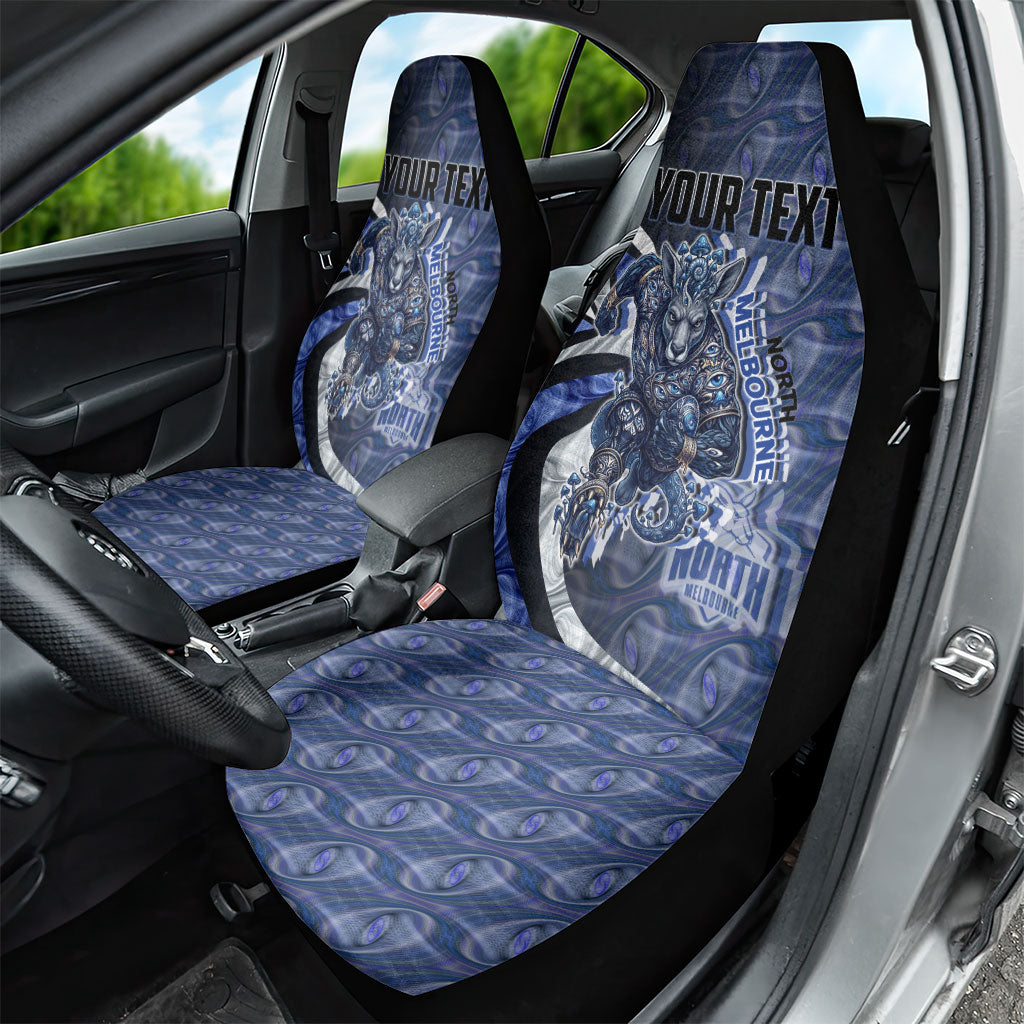 Personalised North Melbourne Kangaroos Car Seat Cover Trippy Psychedelic Abstract Art Mascot Football Fans