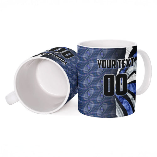 Personalised North Melbourne Kangaroos Ceramic Mug Trippy Psychedelic Abstract Art Mascot Football Fans
