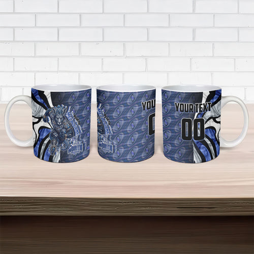 Personalised North Melbourne Kangaroos Ceramic Mug Trippy Psychedelic Abstract Art Mascot Football Fans
