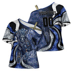 Personalised North Melbourne Kangaroos Cross Shoulder Shirt Trippy Psychedelic Abstract Art Mascot Football Fans