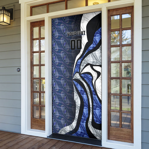 Personalised North Melbourne Kangaroos Door Cover Trippy Psychedelic Abstract Art Mascot Football Fans