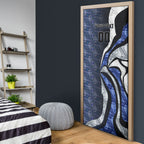 Personalised North Melbourne Kangaroos Door Cover Trippy Psychedelic Abstract Art Mascot Football Fans