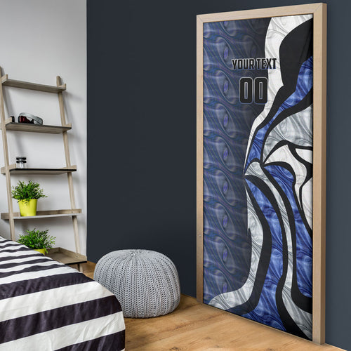 Personalised North Melbourne Kangaroos Door Cover Trippy Psychedelic Abstract Art Mascot Football Fans