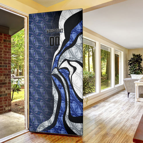 Personalised North Melbourne Kangaroos Door Cover Trippy Psychedelic Abstract Art Mascot Football Fans