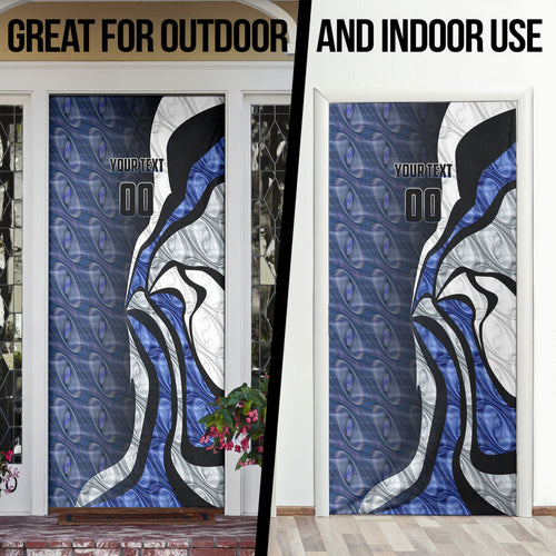 Personalised North Melbourne Kangaroos Door Cover Trippy Psychedelic Abstract Art Mascot Football Fans