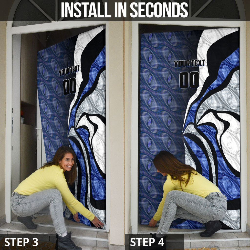 Personalised North Melbourne Kangaroos Door Cover Trippy Psychedelic Abstract Art Mascot Football Fans