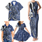 Personalised North Melbourne Kangaroos Family Matching Tank Maxi Dress and Hawaiian Shirt Trippy Psychedelic Abstract Art Mascot Football Fans