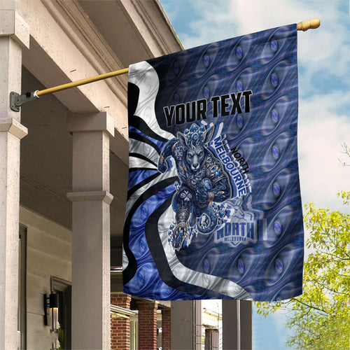 Personalised North Melbourne Kangaroos Garden Flag Trippy Psychedelic Abstract Art Mascot Football Fans