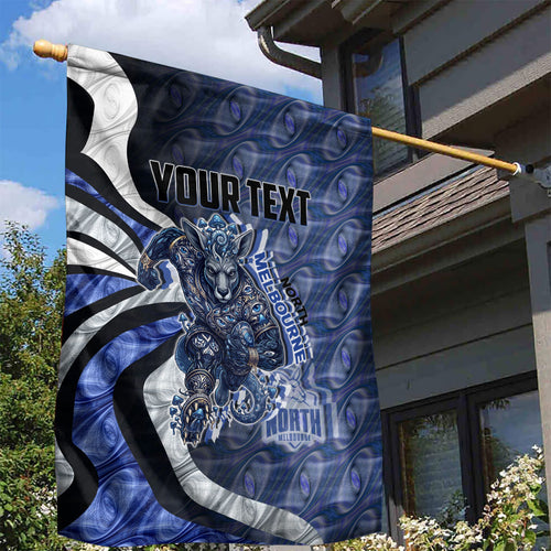 Personalised North Melbourne Kangaroos Garden Flag Trippy Psychedelic Abstract Art Mascot Football Fans