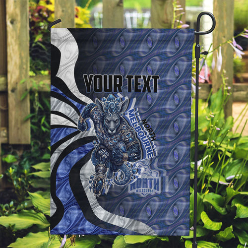 Personalised North Melbourne Kangaroos Garden Flag Trippy Psychedelic Abstract Art Mascot Football Fans