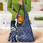 Personalised North Melbourne Kangaroos Grocery Bag Trippy Psychedelic Abstract Art Mascot Football Fans
