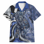 Personalised North Melbourne Kangaroos Hawaiian Shirt Trippy Psychedelic Abstract Art Mascot Football Fans