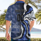 Personalised North Melbourne Kangaroos Hawaiian Shirt Trippy Psychedelic Abstract Art Mascot Football Fans