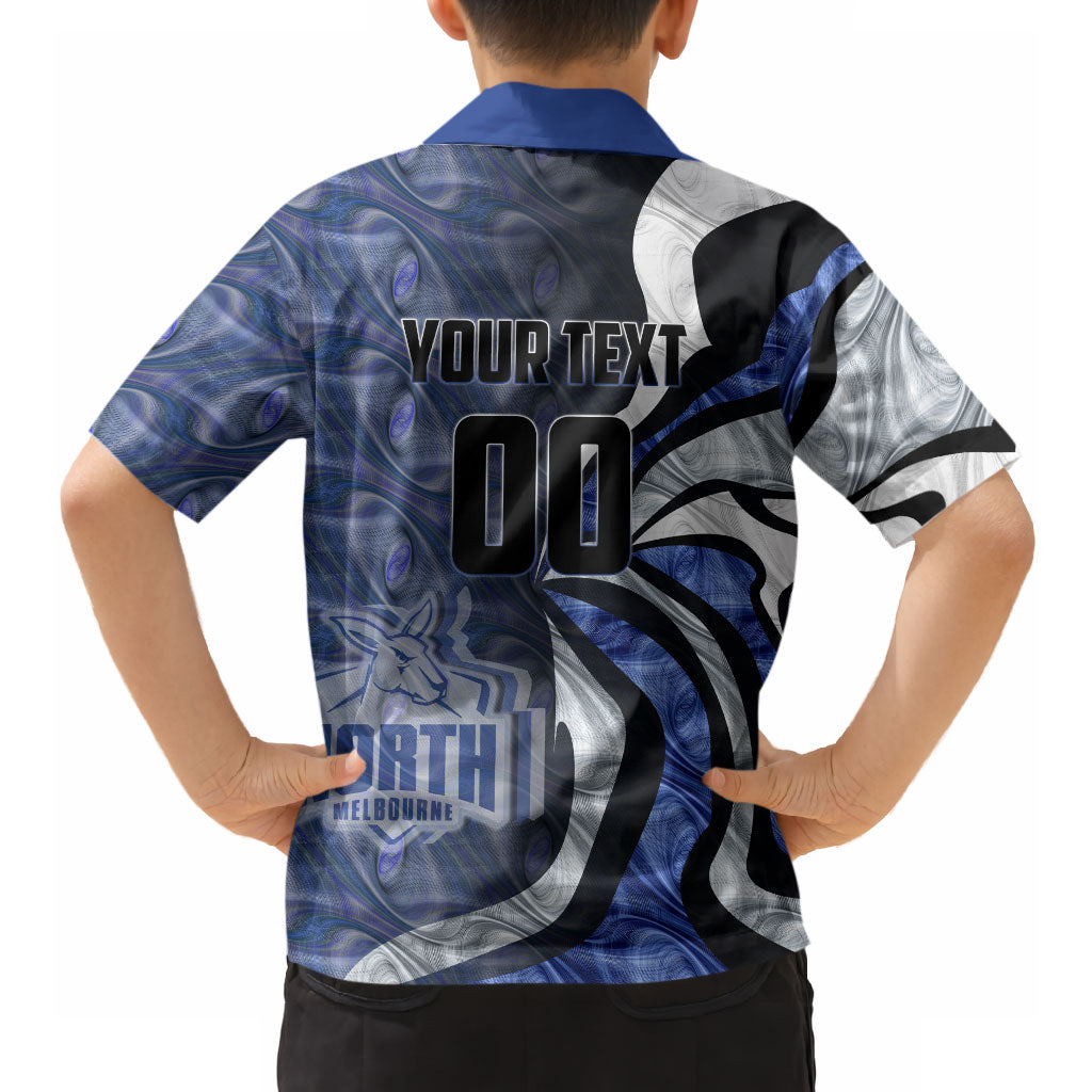Personalised North Melbourne Kangaroos Hawaiian Shirt Trippy Psychedelic Abstract Art Mascot Football Fans