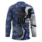 Personalised North Melbourne Kangaroos Hockey Jersey Trippy Psychedelic Abstract Art Mascot Football Fans