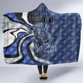 Personalised North Melbourne Kangaroos Hooded Blanket Trippy Psychedelic Abstract Art Mascot Football Fans