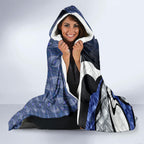 Personalised North Melbourne Kangaroos Hooded Blanket Trippy Psychedelic Abstract Art Mascot Football Fans