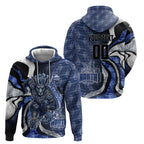 Personalised North Melbourne Kangaroos Hoodie Trippy Psychedelic Abstract Art Mascot Football Fans