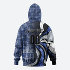 Personalised North Melbourne Kangaroos Hoodie Trippy Psychedelic Abstract Art Mascot Football Fans