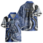 Personalised North Melbourne Kangaroos Kid Hawaiian Shirt Trippy Psychedelic Abstract Art Mascot Football Fans