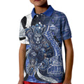 Personalised North Melbourne Kangaroos Kid Polo Shirt Trippy Psychedelic Abstract Art Mascot Football Fans