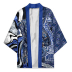 Personalised North Melbourne Kangaroos Kimono Trippy Psychedelic Abstract Art Mascot Football Fans