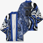 Personalised North Melbourne Kangaroos Kimono Trippy Psychedelic Abstract Art Mascot Football Fans