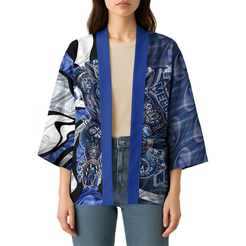 Personalised North Melbourne Kangaroos Kimono Trippy Psychedelic Abstract Art Mascot Football Fans
