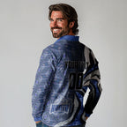Personalised North Melbourne Kangaroos Long Sleeve Polo Shirt Trippy Psychedelic Abstract Art Mascot Football Fans