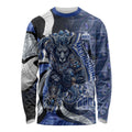 Personalised North Melbourne Kangaroos Long Sleeve Shirt Trippy Psychedelic Abstract Art Mascot Football Fans