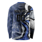 Personalised North Melbourne Kangaroos Long Sleeve Shirt Trippy Psychedelic Abstract Art Mascot Football Fans