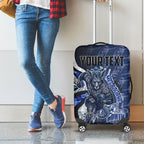 Personalised North Melbourne Kangaroos Luggage Cover Trippy Psychedelic Abstract Art Mascot Football Fans