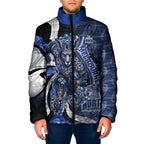 Personalised North Melbourne Kangaroos Padded Jacket Trippy Psychedelic Abstract Art Mascot Football Fans