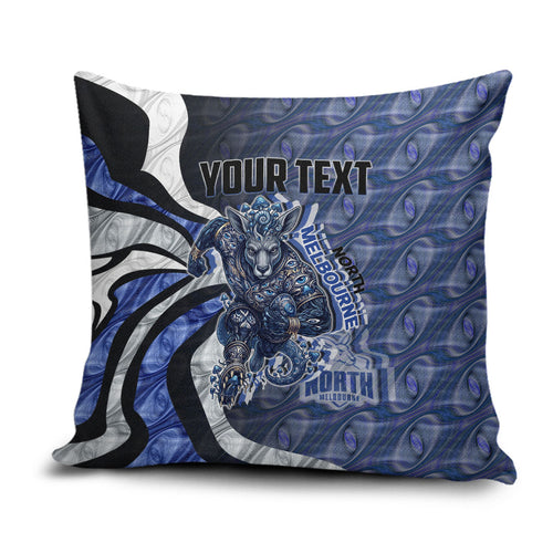 Personalised North Melbourne Kangaroos Pillow Cover Trippy Psychedelic Abstract Art Mascot Football Fans