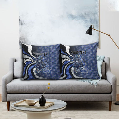 Personalised North Melbourne Kangaroos Pillow Cover Trippy Psychedelic Abstract Art Mascot Football Fans