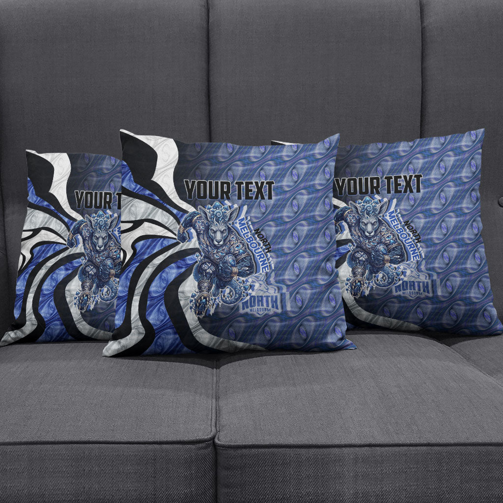 Personalised North Melbourne Kangaroos Pillow Cover Trippy Psychedelic Abstract Art Mascot Football Fans