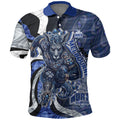 Personalised North Melbourne Kangaroos Polo Shirt Trippy Psychedelic Abstract Art Mascot Football Fans