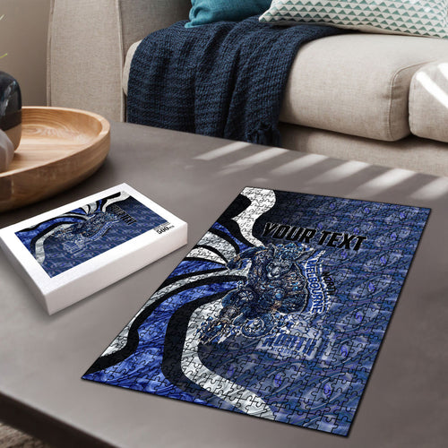 Personalised North Melbourne Kangaroos Puzzle Trippy Psychedelic Abstract Art Mascot Football Fans