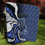 Personalised North Melbourne Kangaroos Quilt Trippy Psychedelic Abstract Art Mascot Football Fans
