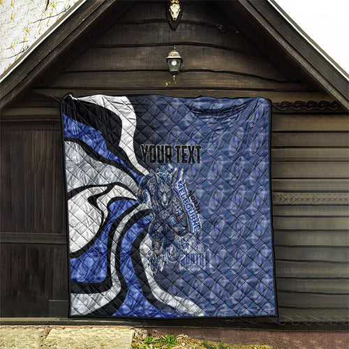 Personalised North Melbourne Kangaroos Quilt Trippy Psychedelic Abstract Art Mascot Football Fans