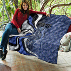 Personalised North Melbourne Kangaroos Quilt Trippy Psychedelic Abstract Art Mascot Football Fans