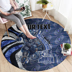 Personalised North Melbourne Kangaroos Round Carpet Trippy Psychedelic Abstract Art Mascot Football Fans