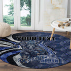 Personalised North Melbourne Kangaroos Round Carpet Trippy Psychedelic Abstract Art Mascot Football Fans