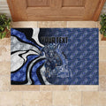 Personalised North Melbourne Kangaroos Rubber Doormat Trippy Psychedelic Abstract Art Mascot Football Fans
