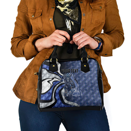 Personalised North Melbourne Kangaroos Shoulder Handbag Trippy Psychedelic Abstract Art Mascot Football Fans