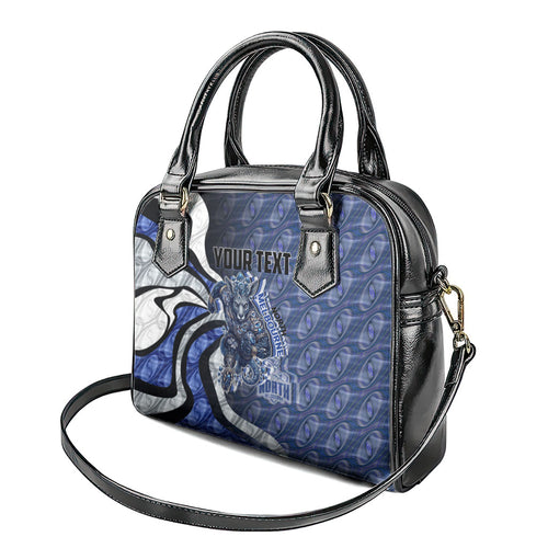 Personalised North Melbourne Kangaroos Shoulder Handbag Trippy Psychedelic Abstract Art Mascot Football Fans