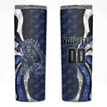 Personalised North Melbourne Kangaroos Skinny Tumbler Trippy Psychedelic Abstract Art Mascot Football Fans