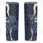 Personalised North Melbourne Kangaroos Skinny Tumbler Trippy Psychedelic Abstract Art Mascot Football Fans